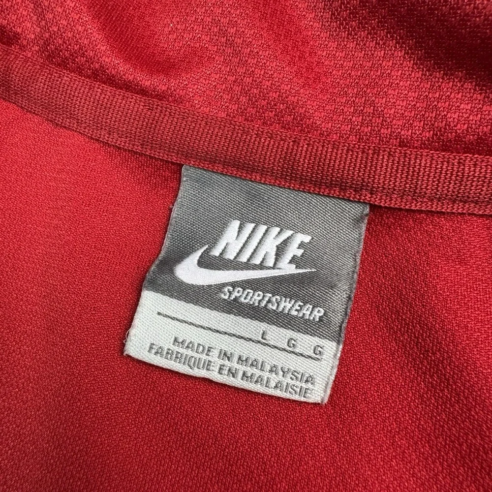 Vintage Nike Polo Shirt Mens Large Silver Tab Short Sleeve Golf Red